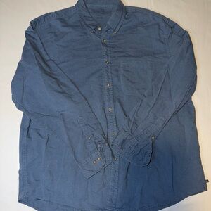 Arrow USA 1851 Mens XL Blue Button Down Shirt Oxford Casual Dress Long Sleeve